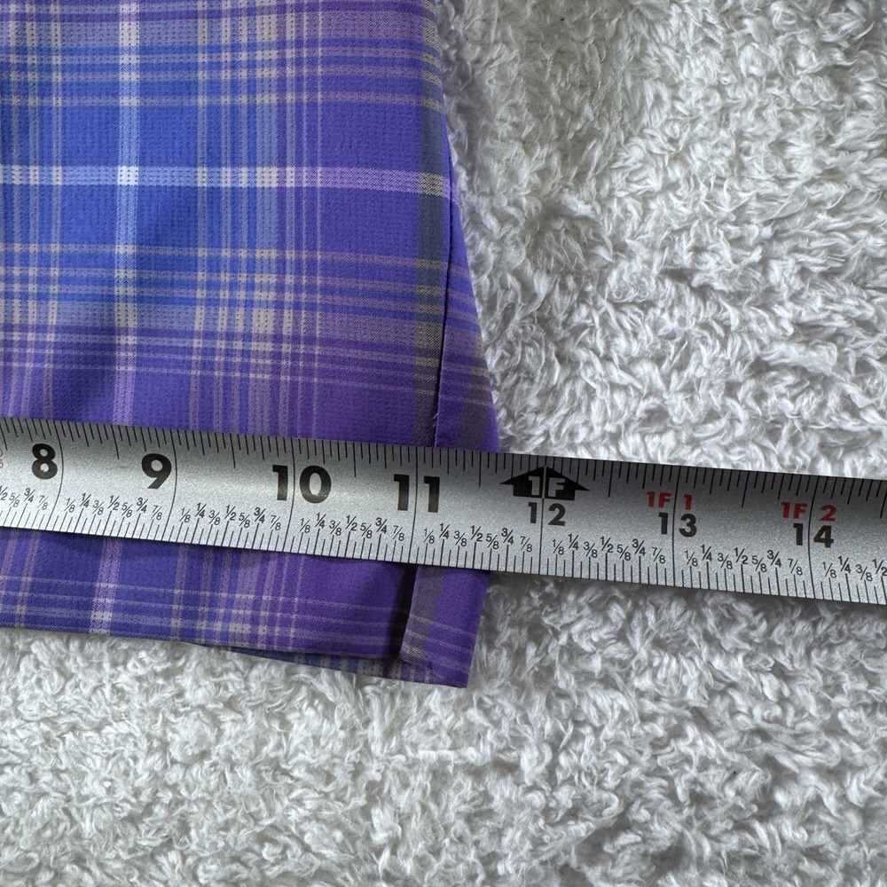 Nike Dri-Fit Golf Tour Performance Dri Fit Purple Blue Plaid Shorts Mens 36x10" - Picture 6 of 8